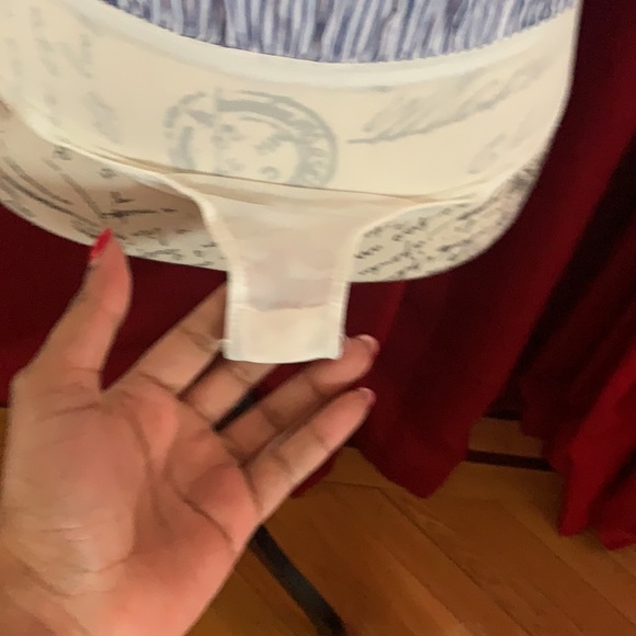 Forever 21 | off the shoulders stripe body suit | blue and white | size small - Picture 3 of 4